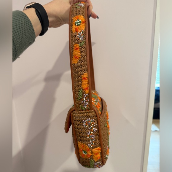 Staud Tommy Beaded Raffia Bag - Picture 6 of 8